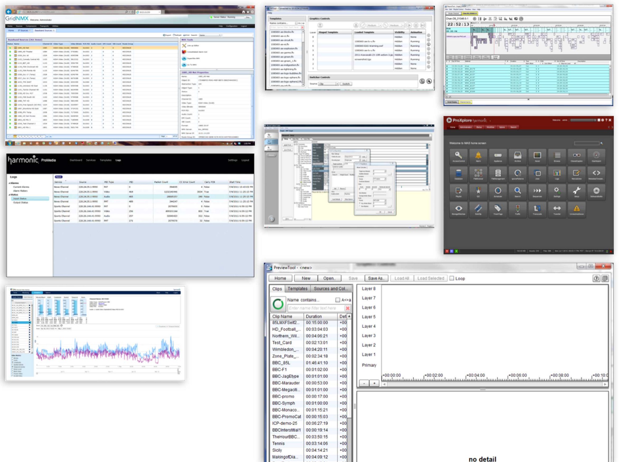 Legacy Harmonic user interfaces