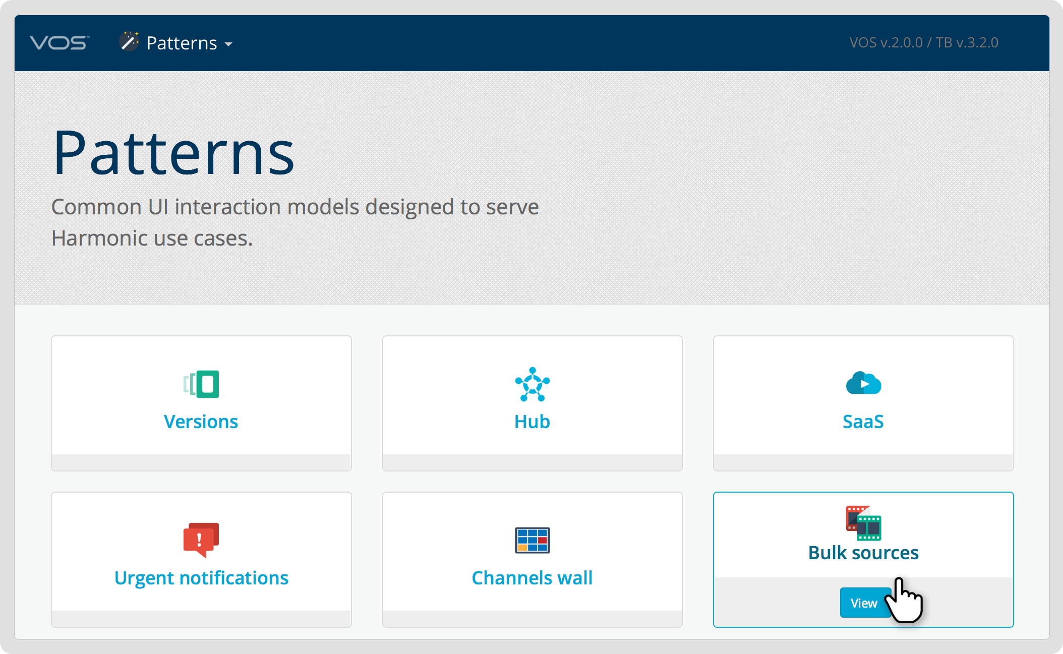 Harmonic VOS patterns overview