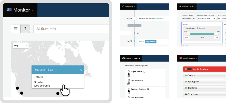 Harmonic VOS UX pattern examples